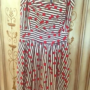 Cherry Stripe Pin-up Dress